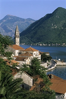 The Boka Kotorska Prints: View over village with the church of St