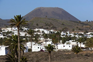 On Holiday Destination Prints: View over village, Haria, Lanzarote, Canary Islands, Spain