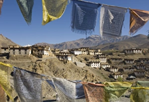 Himalaya Prints: View of the village of Kibber