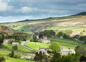 Rural Scenes Gallery: View of the village of Langthwaite in Arkengarthdale, Yorkshire, England, United Kingdom
