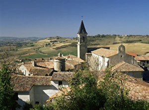 Domestic Prints: View of village, Lautrec in Tarn, Midi-Pyrenees, France, Europe