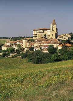 Languedoc Prints: View of village, Lavardens, Gers, Midi Pyrenees, France, Europe