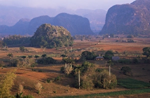 Vinales Prints: View over Vinales Valley from Hotel Los Jasmines, Vinales, UNESCO World Heritage Site