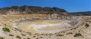 Crater Prints: View of visitors exploring the Stefanoskrater Crater