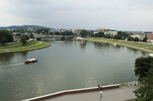 Polish Prints: View of the Vistula River from the Royal Castle area