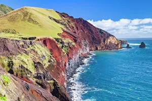 Rugged Terrain Prints: View of the volcanic shoreline on Tristan da Cunha
