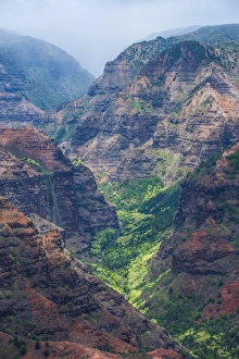 Kauai Prints: View over the Waimea Canyon, Kauai, Hawaii, United States of America, Pacific