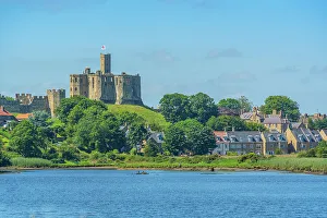Northumberland Prints: View of Warkworth Castle and River Coquet