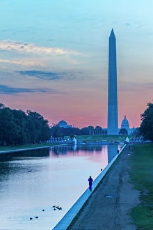 Inspiring Prints: View of the Washington Monument at sunrise in Washington, D.C. United States of America