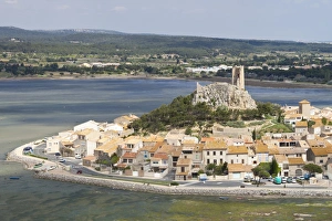 Watch Tower Prints: View of the watchtower at Gruissan in Languedoc-Roussillon, France, Europe