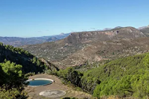 Hiking Trail Prints: View west from Area Recreativa El Alcazar