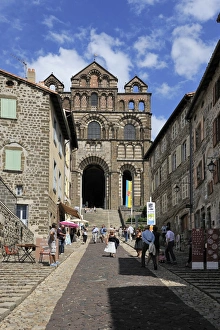 View of the west front of the Cathedral of Notre Dame, Le Puy en Velay