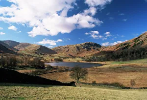 Tough Prints: View to west across Little Langdale Tarn, Little Langdale, Lake District National Park