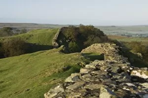 Hadrians Wall Collection: View west at Walltown Crags, Hadrians Wall, UNESCO World Heritage Site