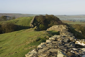View west at Walltown Crags, Hadrians Wall, UNESCO World Heritage Site View west at Walltown Crags, Hadrians Wall, UNESCO World Heritage Site