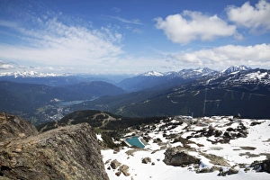 Whistler Prints: View from the top of Whistler Mountain, Whistler, British Columbia, Canada, North America
