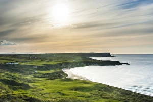 View over Whitepark Bay (White Park Bay), County Antrim, Ulster, Northern Ireland