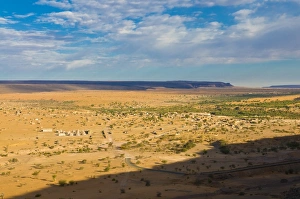 Mauritania Prints: View of a wide canyon in the desert near Atar, Mauritania, Africa