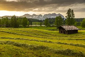 View of the Wilder Kaiser Mountain Range from Schwarzsee near Kitzbuhel, Tyrol, Austria