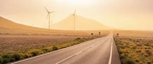 Wind Power Prints: View of wind turbines and landscape near Tinajo