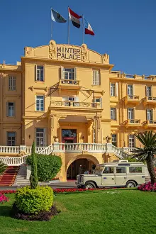 Elegance Prints: View of the Winter Palace Hotel on the corniche in Luxor on a sunny day