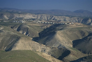 View in winter with typical hills in foreground