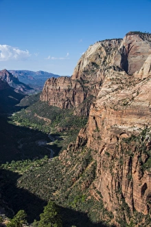 View over the Zion National Park from Angels Landing, Zion National Park, Utah, United States of America, North America