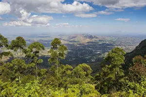 Malawi Prints: View over Zomba and the highlands from the Zomba Plateau, Malawi, Africa