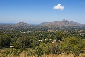 Malawi Prints: View over Zomba from the Zomba Plateau, Malawi, Africa