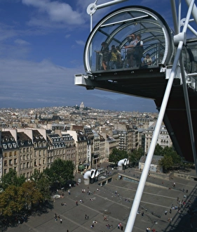 Beaubourg Prints: Viewing balcony, Pompidou Centre, Beaubourg, Paris, France, Europe