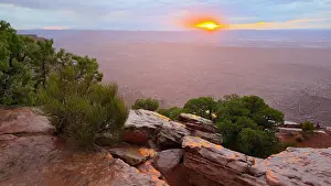 Canyonlands Prints: Viewing sunset from Grand View Point in Canyonlands National Park in Utah