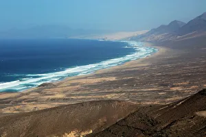 Fuerteventura Prints: Viewpoint to Cofete beach Atlantic Ocean coast