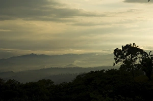 Costa Rican Prints: Views over the central valley near San Jose, Costa Rica, Central America