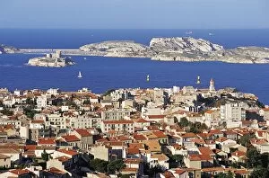 Views of Chateau D if and Frioul Island, Marseille, Provence, France