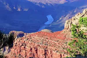 Recreational Prints: Views of the Colorado River winding through the Grand Canyon landscape