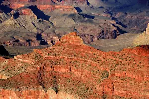 Tones Prints: Views of the Grand Canyon reveal layers of rock and terrain at South Rim in Arizona