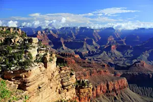 Wonders Prints: Views of the Grand Canyon showing rock formations and cliffs during daylight hours from the South Rim in Arizona