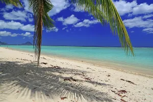 Mauritius Prints: Views of Le Morne from a beach in Mauritius on a sunny day with clear skies and bright water