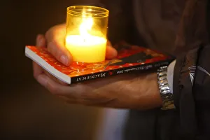Images Dated 12th September 2008: Vigil at Notre Dame cathedral, Paris, France, Europe