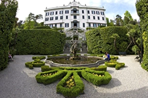 Lombardia Prints: Villa Carlotta and gardens in spring sunshine