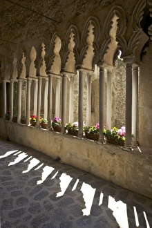 Ravello Prints: Villa Rufolo cloisters in Ravello, Amalfi Coast, UNESCO World Heritage Site