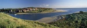 North Sea Prints: Village of Alnmouth with River Aln flowing into the North Sea, fringed by beaches