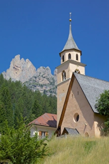 Stereotypically Italian Prints: Village church, Fontanac, Fassa Valley