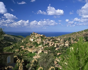 Balearics Prints: Village of Deya, Mallorca, Balearic Islands, Spain, Mediterranean, Europe