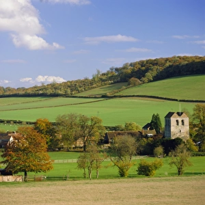 Farm Land Prints: The village of Fingest, the Chilterns, Buckinghamshire, England, UK