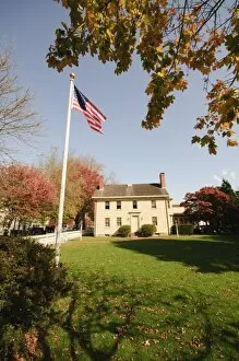 Autumnal Leaves Collection: Village Hall, East Hampton, the Hamptons, Long Island, New York State, United States of America