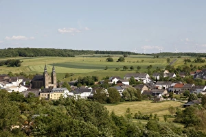 Rhineland Palatinate Prints: Village of Helfant at Saargau, Rhineland-Palatinate, Germany, Europe