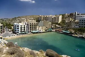 The village of Marsalforn on the Island of Gozo, Malta, Mediterranean, Europe