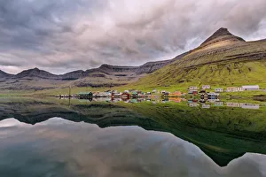 Bordoy Island Prints: Village of Norddepil, Bordoy Island, Faroe Islands, Denmark, Europe