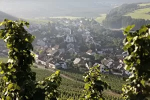 Images Dated 21st August 2010: Village of Ockfen with vineyards, Saar Valley, Rhineland-Palatinate, Germany, Europe
